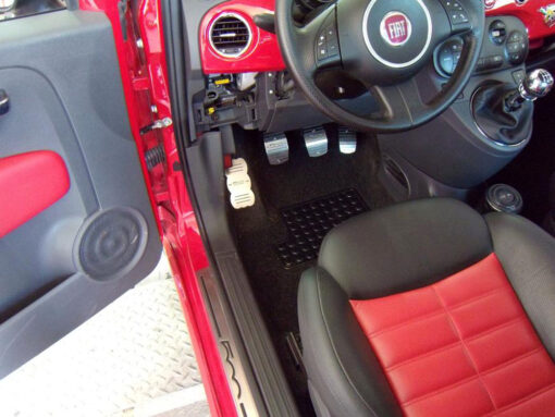 FIAT 500 PEDALS AND FOOTREST - Quality interior & exterior steel car accessories and auto parts