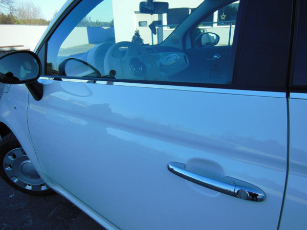FIAT 500 STRIP ABOVE DOORS COVER - Quality interior & exterior steel car accessories and auto parts
