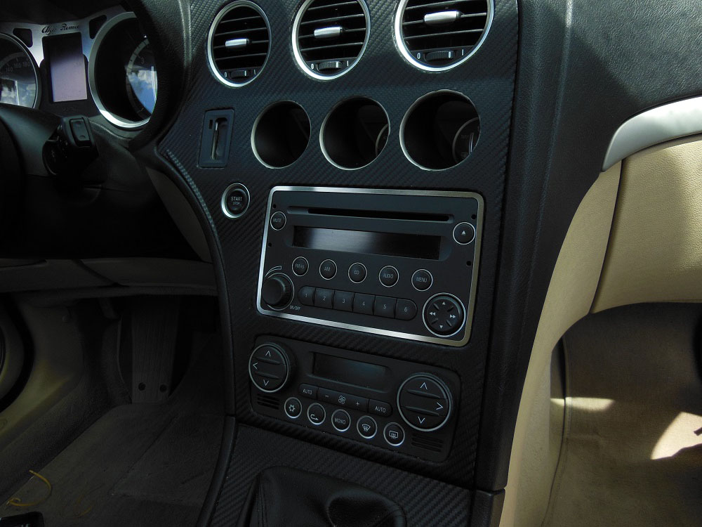 Copertura Pannello In Vera Fibra Di Carbonio Per Alfa Romeo 159, Brera, Spider (2005-2011) – Adesivo Interno Nero RHD