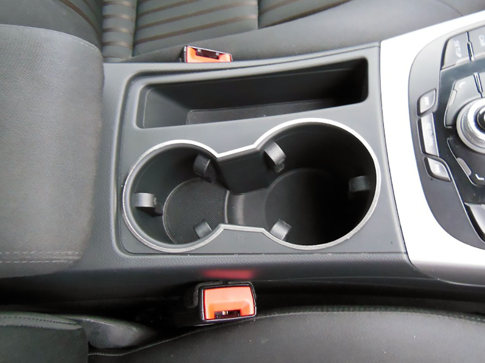 Portabevande Auto Fibra Di Carbonio Per Audi A4 B8 E A5 2009-2015 - Rivestimento Console Centrale - Guida Sinistra