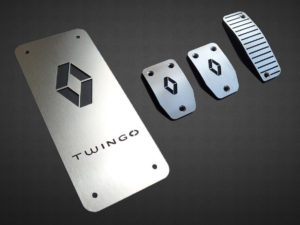 RENAULT TWINGO II PEDALS AND FOOTREST - Quality interior & exterior steel car accessories and auto parts