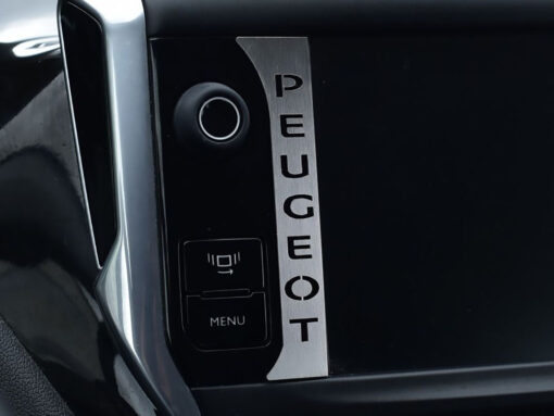 PEUGEOT 208 2008 CONSOLE EMBLEM COVER - Quality interior & exterior steel car accessories and auto parts