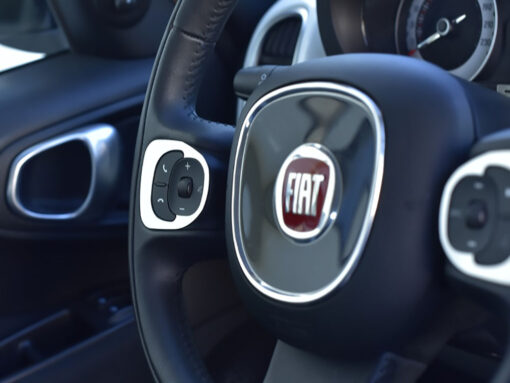 FIAT 500 L STEERING WHEEL CONTROLS COVER - Quality interior & exterior steel car accessories and auto parts