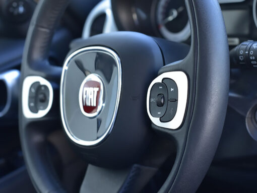 FIAT 500 L STEERING WHEEL CONTROLS COVER - Quality interior & exterior steel car accessories and auto parts