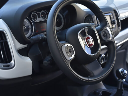 FIAT 500 L STEERING WHEEL CONTROLS COVER - Quality interior & exterior steel car accessories and auto parts